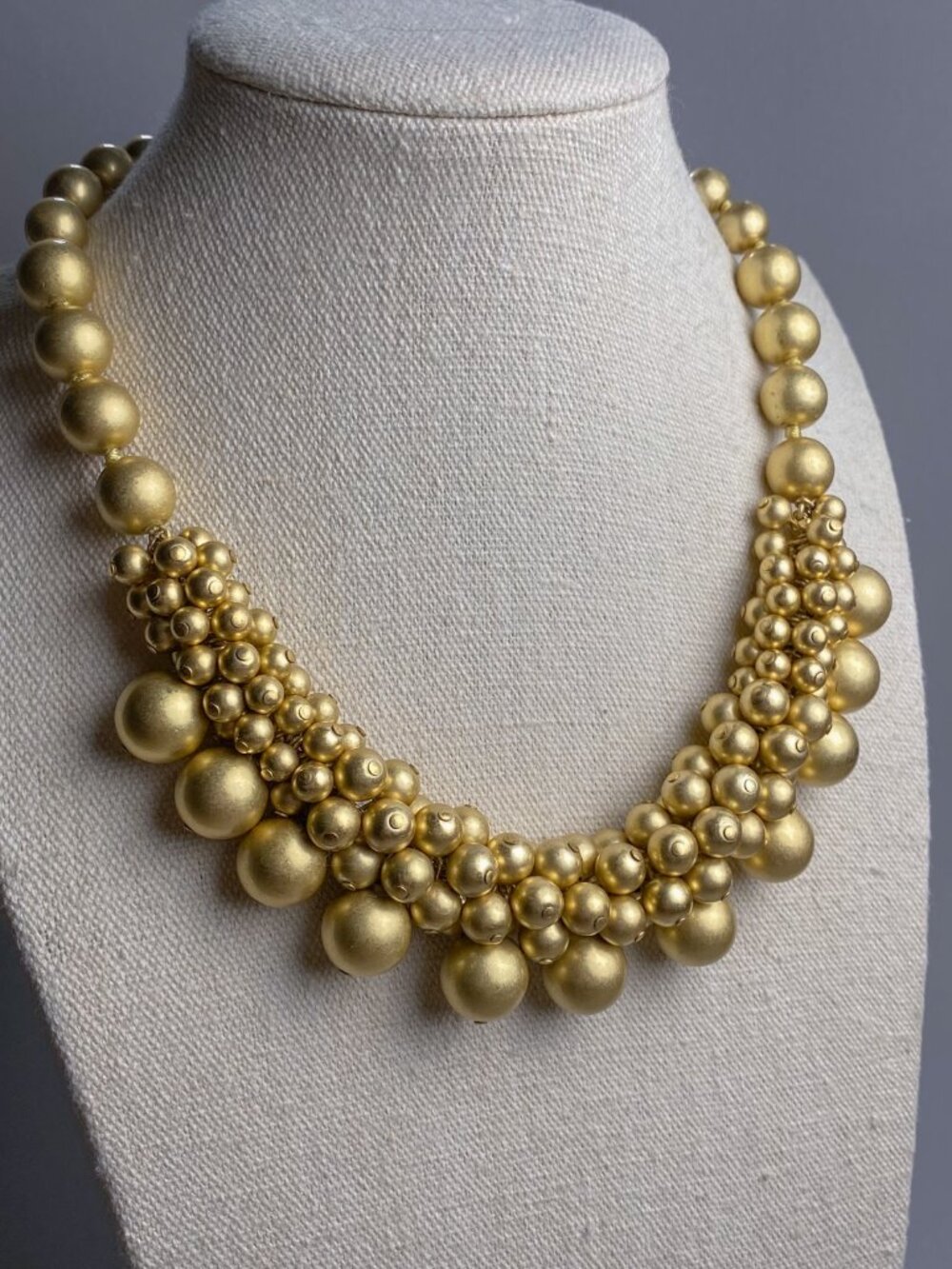 MMA Metropolitan Museum of Art Gold Beaded Indian Statement Collar Necklace